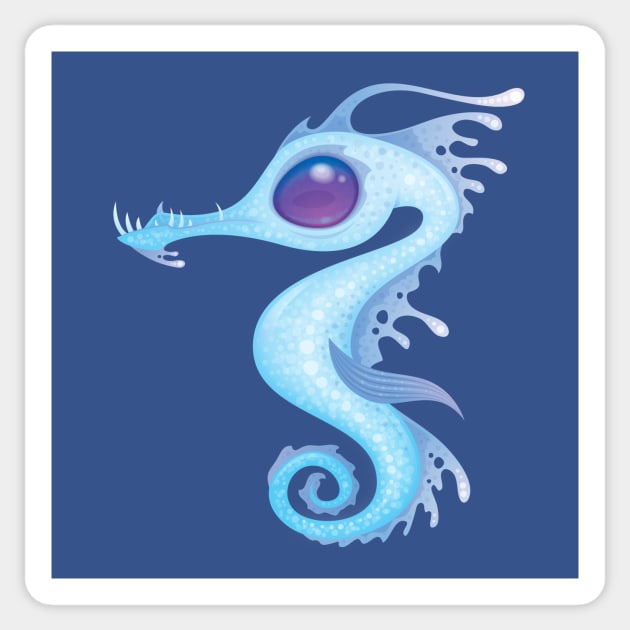 White Sea Dragon Sticker by fizzgig